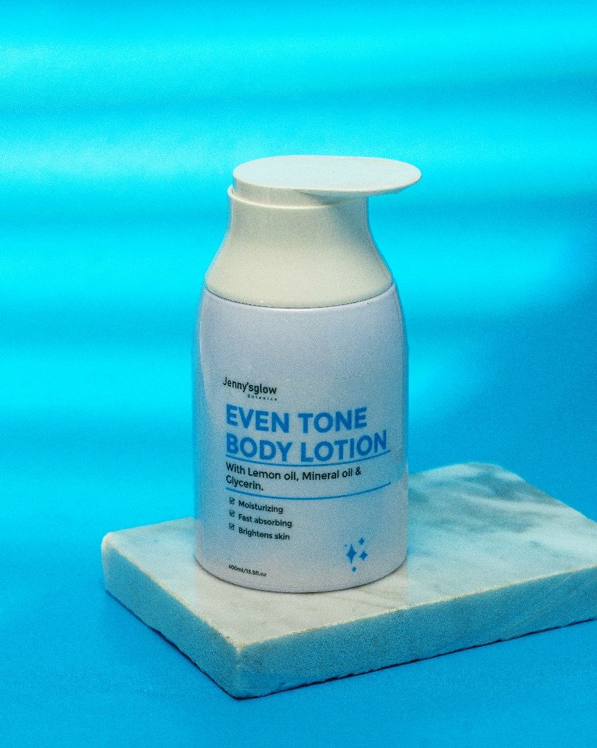 EVEN TONE BODY LOTION With Lemon oil, Mineral oil & Glycerin.